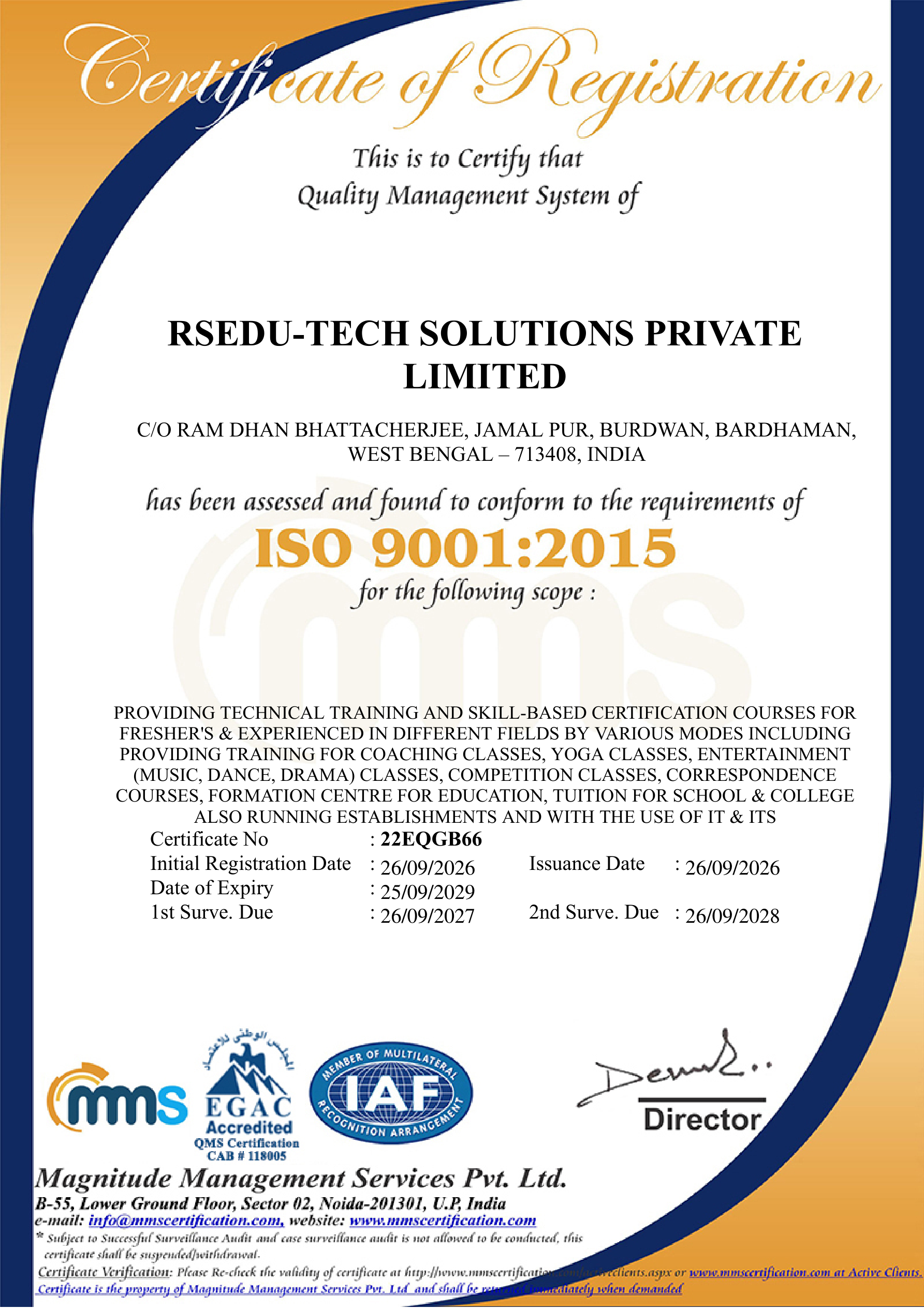 Certificate